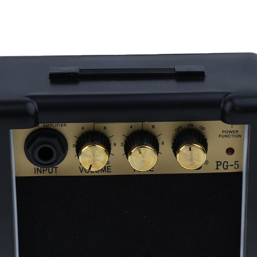Sunnimix 5 Watt 9V Mini Điện Acoustic Guitar Thực Hành AMP Cho Solo Performance120x120x60mm