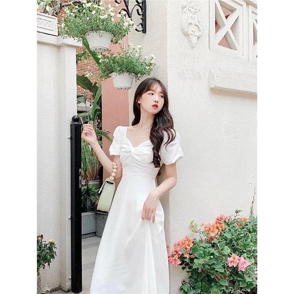 Váy trắng nơ lưng 6905