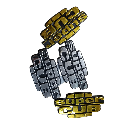 Tem nổi , decal dán cho xe Super Cub chữ nổi màu Bạc - TKB-8534