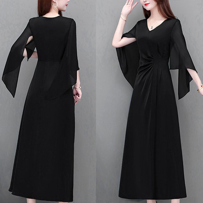Đầm Xòe Dạ Hội Dáng Dài Kiểu Đầm Dự Tiệc Nữ Cao Cấp Phối Eo Cách Điệu GOTI 3312