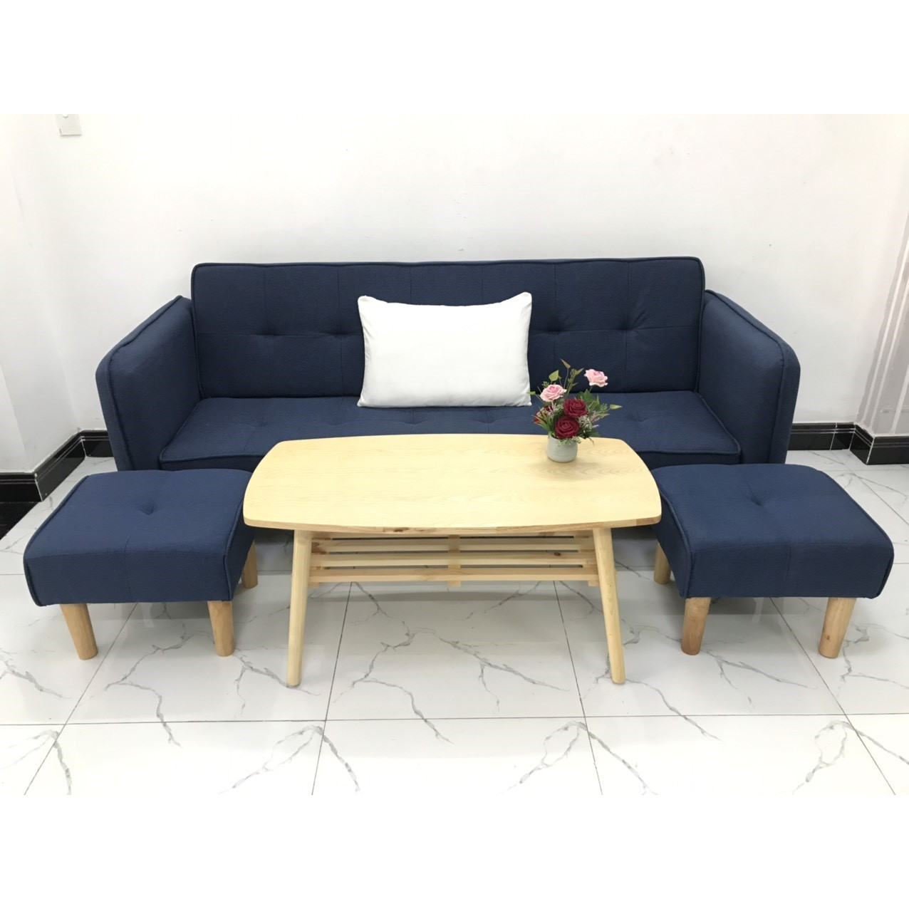 Bộ ghế sofa giường sofa bed tay vịn phòng khách sopha sivali09 salon