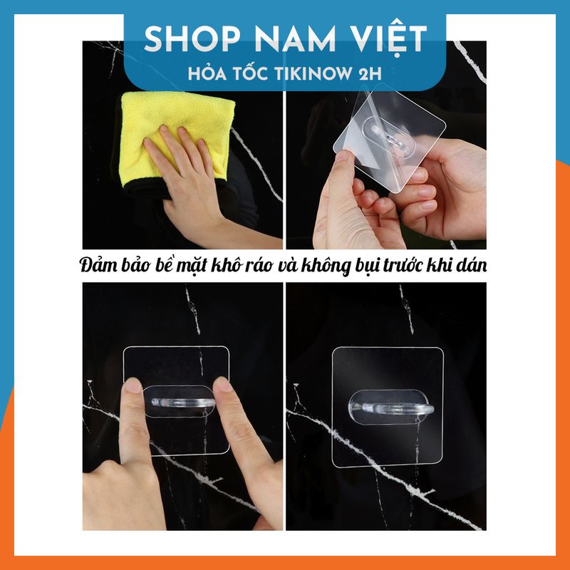 Miếng Dán Khoen Đa Năng Treo Chai Sữa Tắm, Dầu Gội, Móc Quần Áo