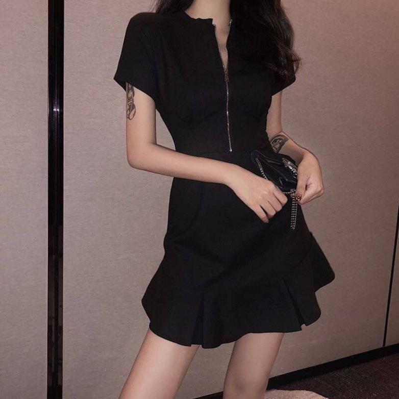 Đầm Nữ, Váy Nữ Khóa Ngực, Váy Kéo Khóa Ngực Dáng Ôm Đuôi Cá Moda.H ! *