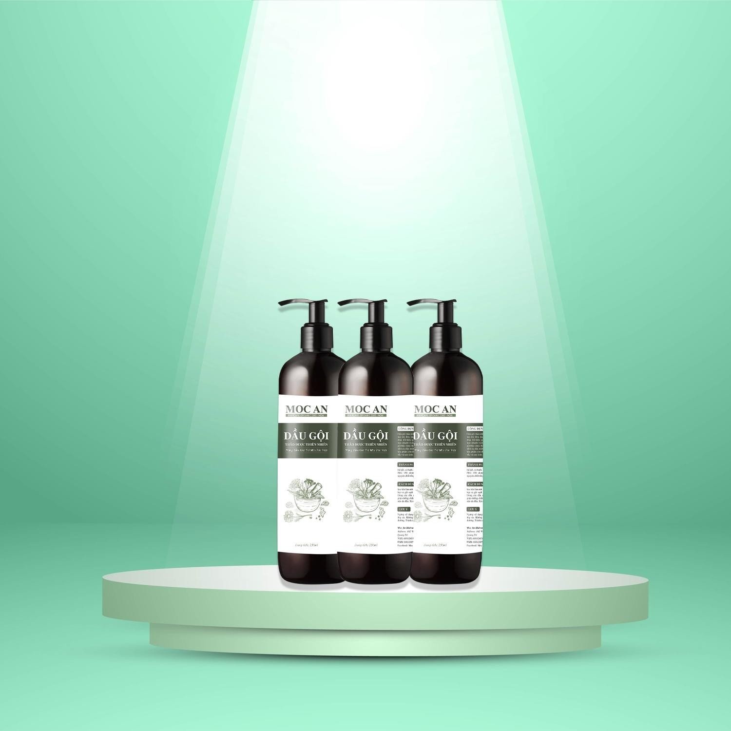 Combo 3 Chai Dầu Gội Thảo Dược Bồ Kết Mộc Ân Haircare