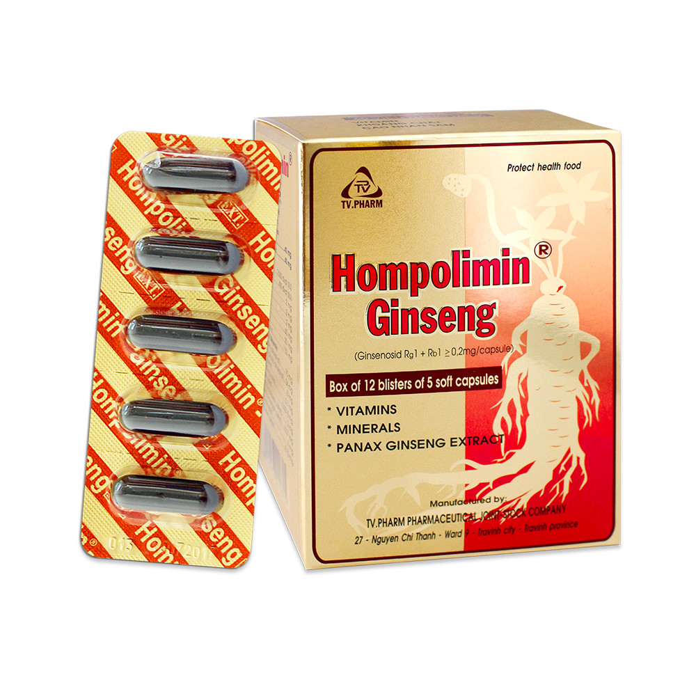 Thực phẩm bảo vệ sức khỏe HOPOLIMIN GINSENG - Bổ sung Nhân sâm, Hỗn hợp Vitamin, Khoáng chất cho cơ thể (60 viên)