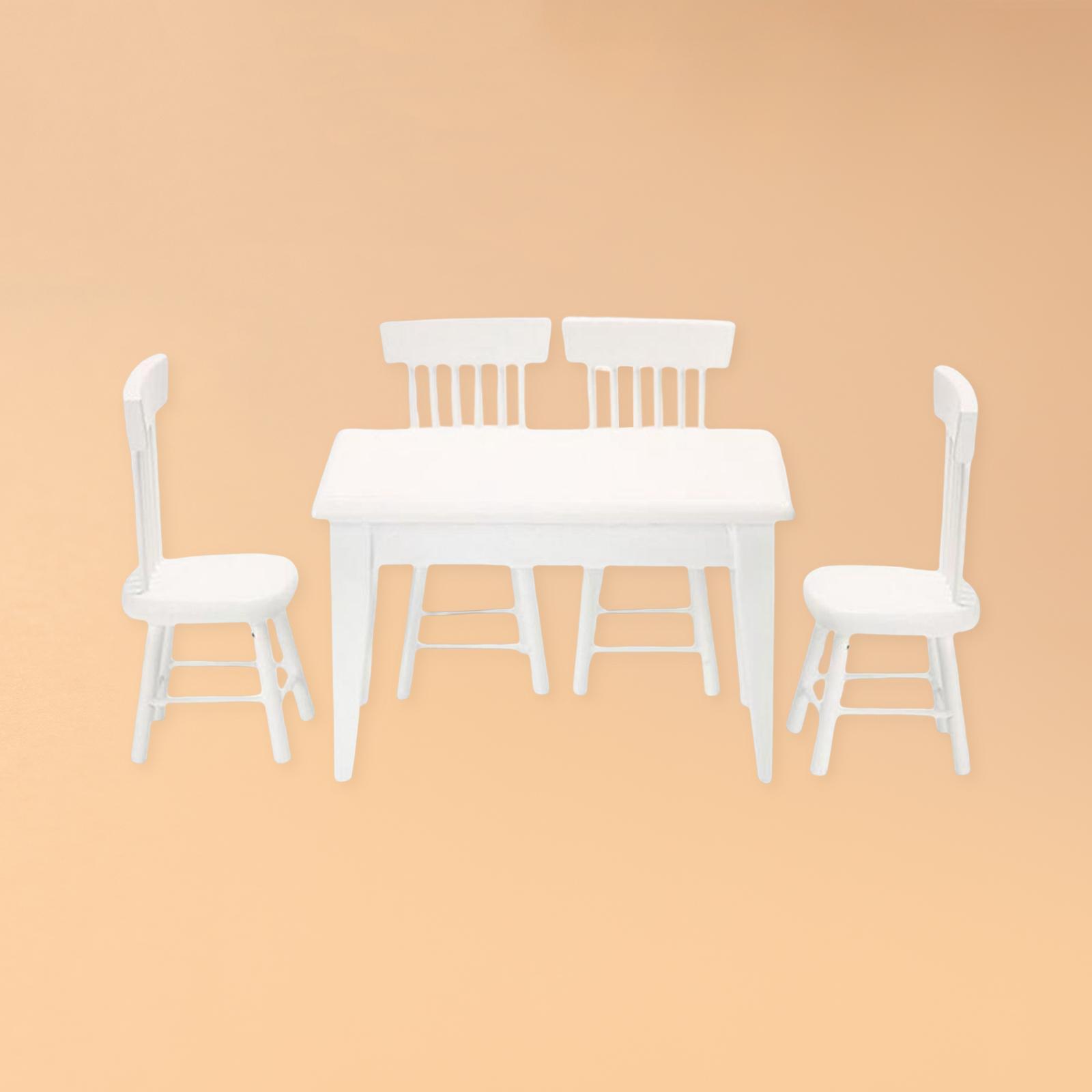 5 Pack Doll House Furniture Toys Accessories DIY Wood 1/12 for Dolls House