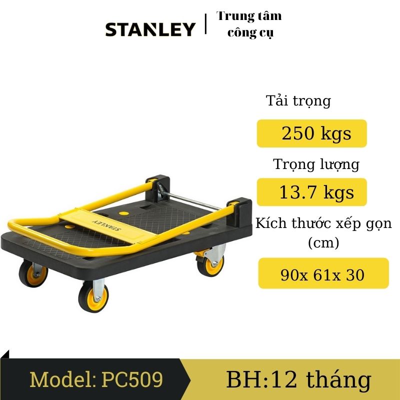 Xe Đẩy Tay 4 Bánh Cao Cấp Có Thể Gấp Gọn Stanley PC509