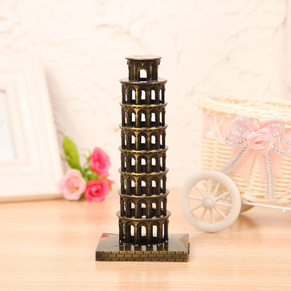 Mô hình tháp nghiêng Pisa cao 19.5 cm (Màu Vàng Rêu)