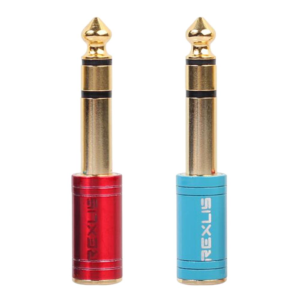 6.35mm Male to 3.5mm Female Stereo Headphone Jack Audio Adapter Converter