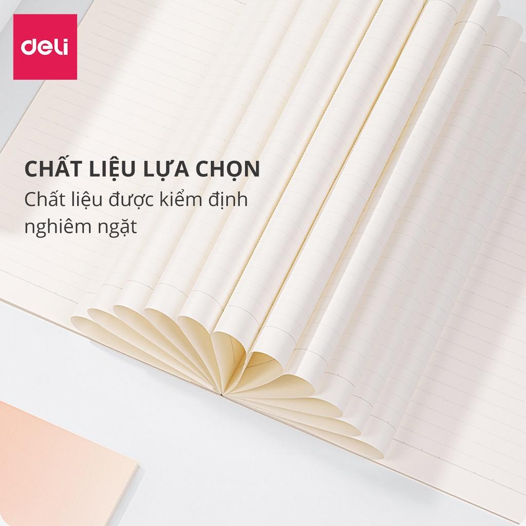 Sổ Tay Ghi Chép Dán Gáy Kẻ Ngang 80 Trang Khổ A5 B5 Vintage Cao Cấp Nusign Deli - Màu Pastel Làm Sổ Planner Sổ Kế Hoạch Phù Hợp Học Sinh Văn Phòng - NS284 NS285
