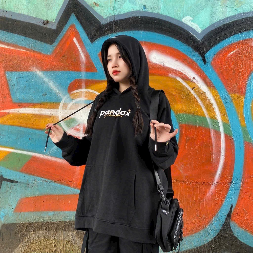 áo Hoodie nam nữ local brand PANDAX big logo đi phượt cá tính chống nắng mưa , áo khoác cặp đôi hoodie nỉ form rộng unisex chất nỉ chân cua tay bồng oversize