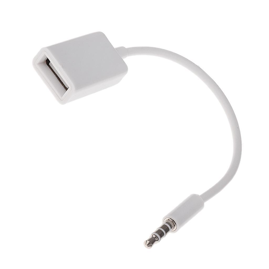 3.5mm Car AUX Plug to USB 2.0 Fe Adapter Converter Cable
