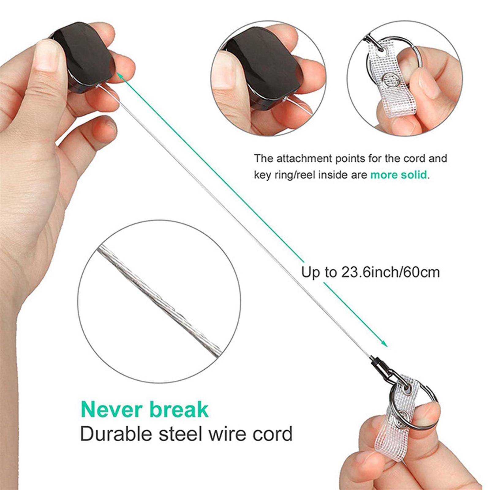 Retractable Badge Holders for Card Keychain Badge Holder Square