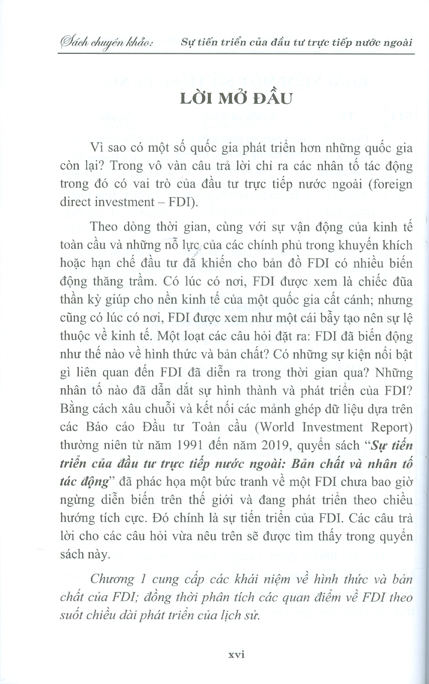 Sự Tiến Triển Của Đầu Tư Trực Tiếp Nước Ngoài - Bản Chất Và Nhân Tố Tác Động (Sách chuyên khảo)