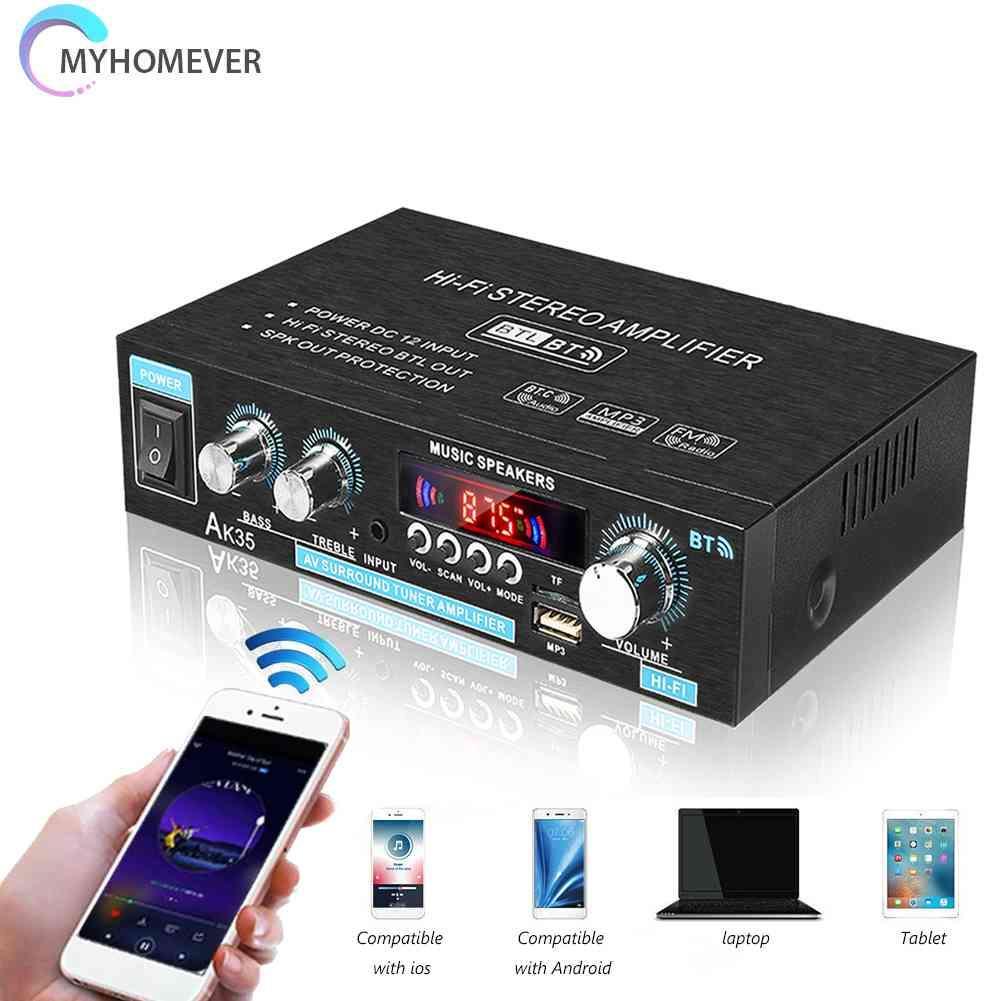 Bộ Khuếch Đại Âm Thanh Bluetooth AK35 HiFi Có Cổng USB TF RCA