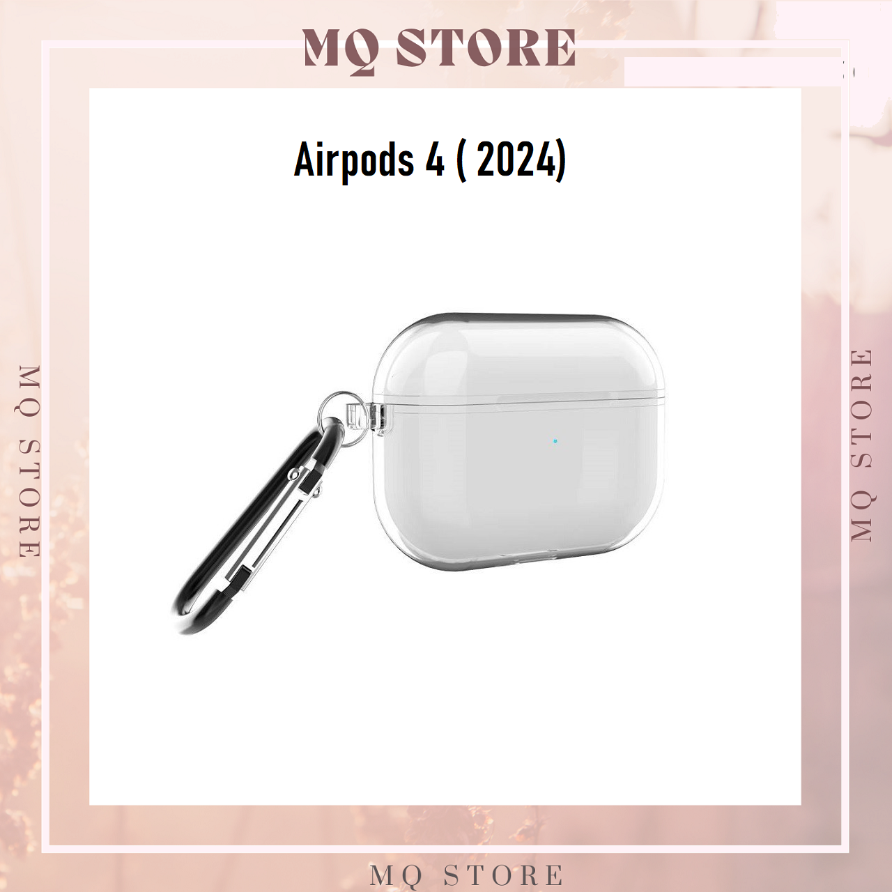 Vỏ Ốp Case Bảo Vệ TPU Trong Suốt  Cho Airpods 4 ( 2024) Kèm móc treo_ Hàng Chính Hãng