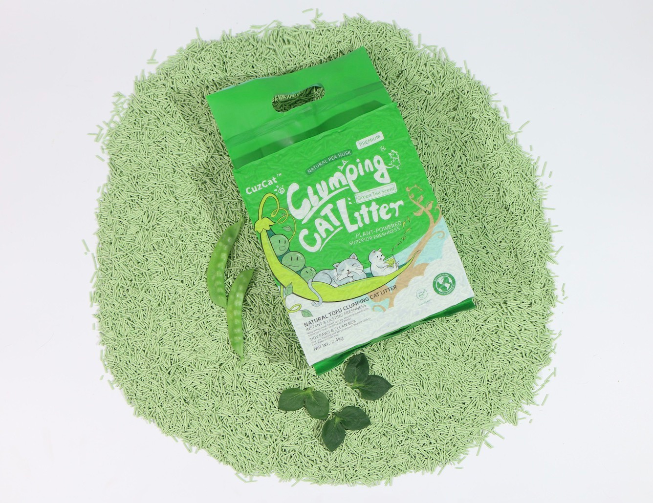 Cát đậu nành Cuzcat Tofu Cat Litter Túi 2.4kg