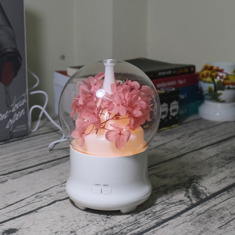 Máy Phun Sương Xông Tinh Dầu Đèn LED Nhiều Màu Flower, Máy Khuếch Tán Tinh Dầu Cao Cấp Thế Hệ Mới, Máy Đuổi Muỗi Xông Tinh Dầu Hiệu Quả Cao (Nhiều Màu)