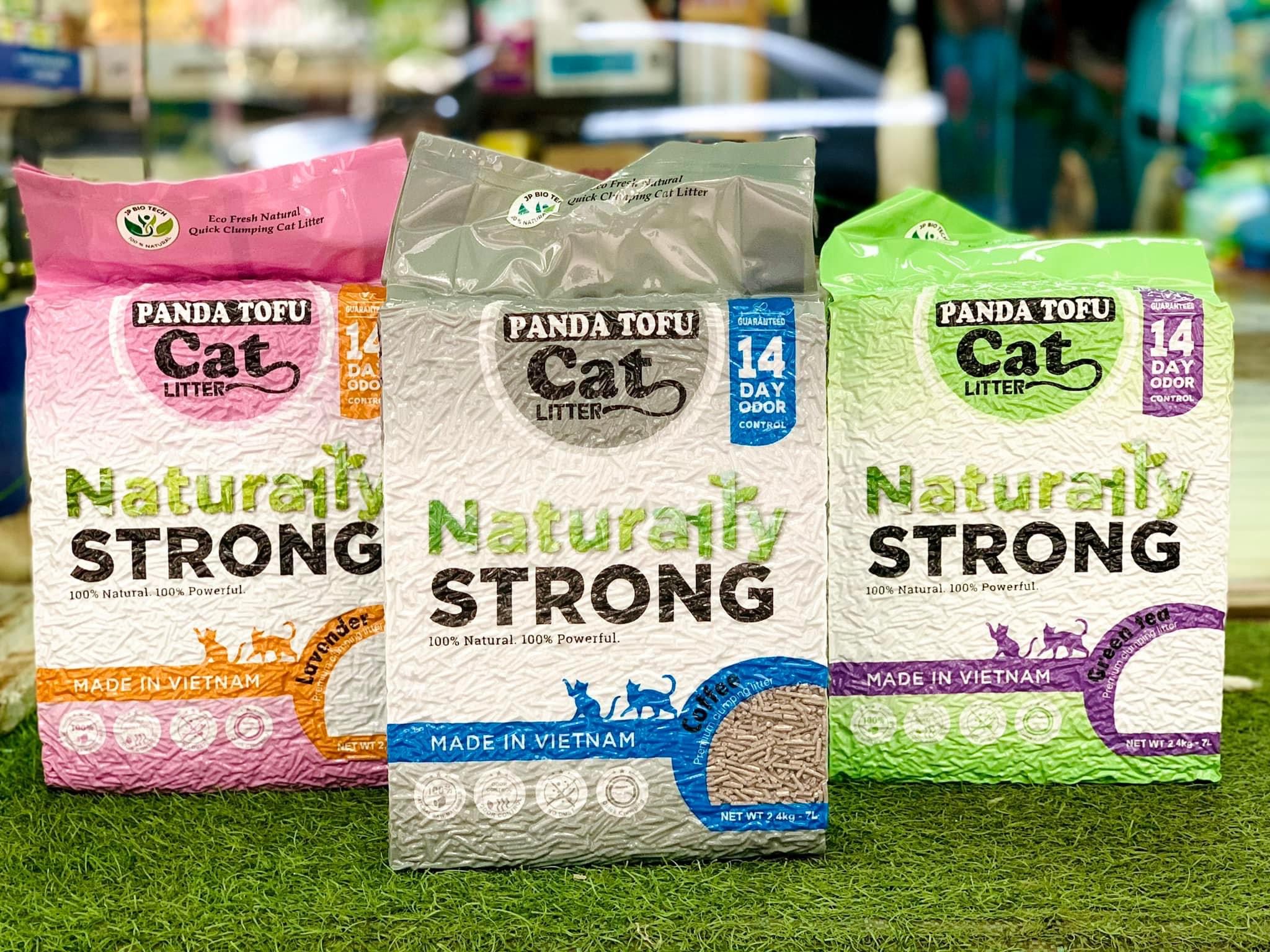 Cát Đậu Nành PanDa Tofu Cat Litter Naturaly Strong Hàng Việt Nam 7L