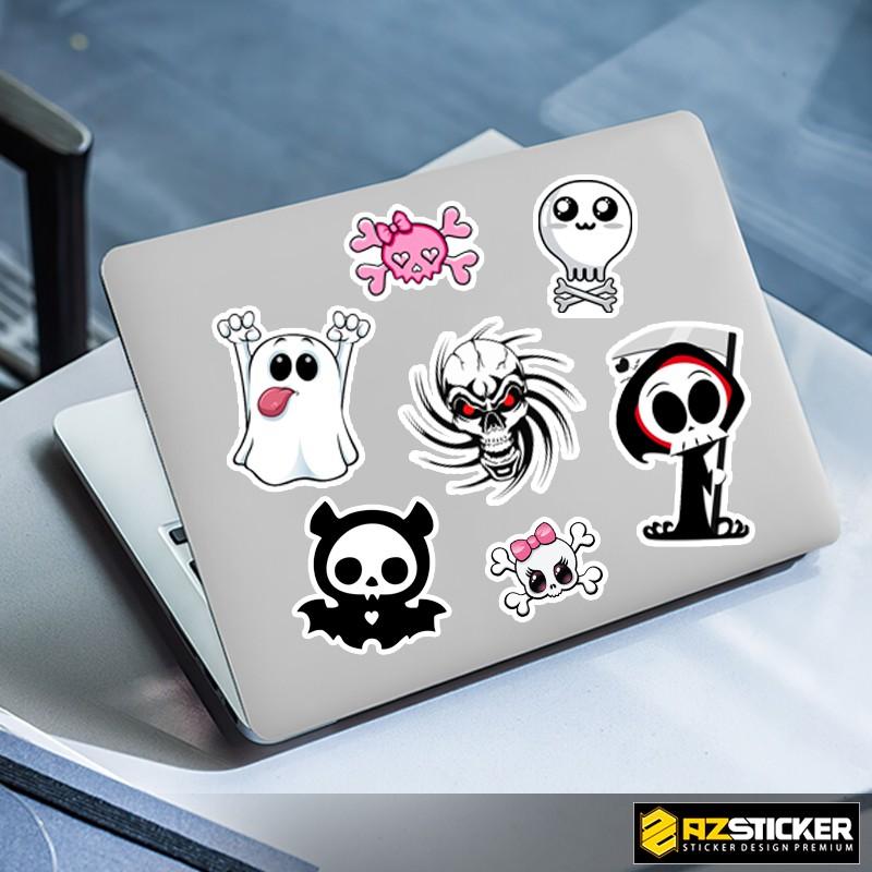 Set Single Sticker Hình Đầu Lâu Skull Siêu Ngầu Dán Xe Máy , laptop , Vali ,Điện Thoại Không Thấm Nước