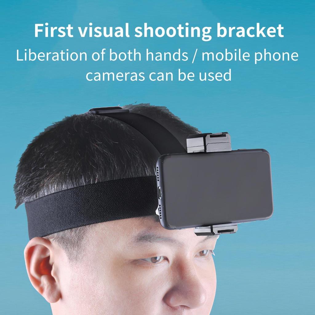 Head-mounted Strap High Elasticity First-Person View Shooting Bracket Easy to Wear Smartphone Head Strap Anti-slip ELEN
