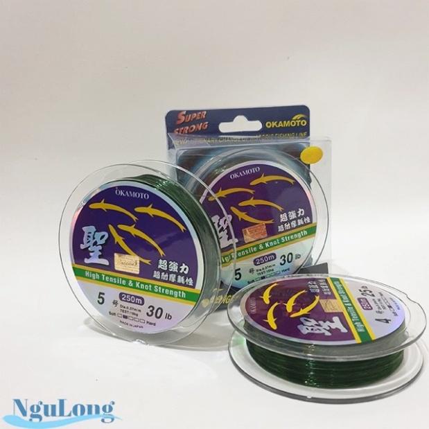 Cước Câu Cá Okamoto 250m (cước thánh/ 4 con cá