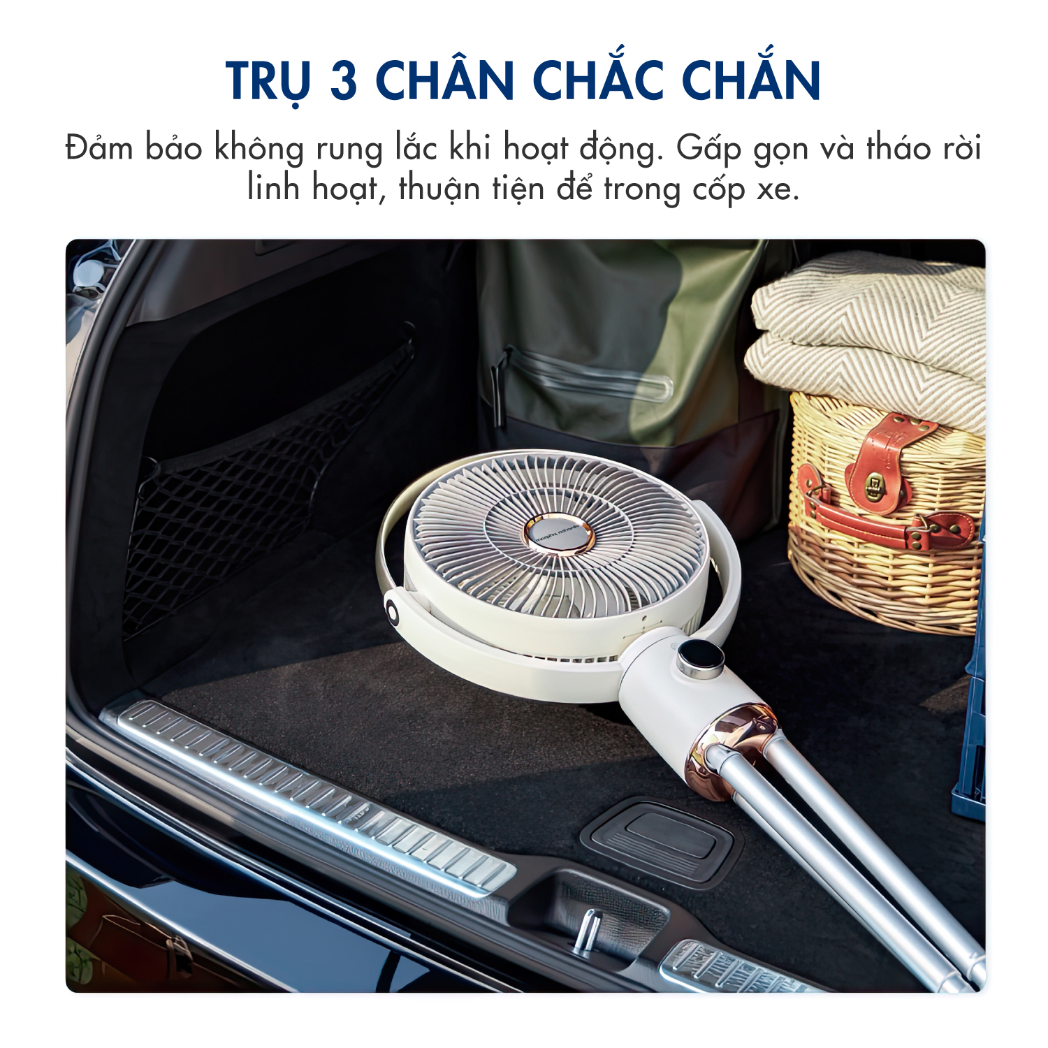 Quạt tích điện không dây MR3700 mới nhất năm 2023, 4 chế độ gió, động cơ 1 chiều không chổi than hoạt động bền bỉ-CÓ ẢNH THẬT SP