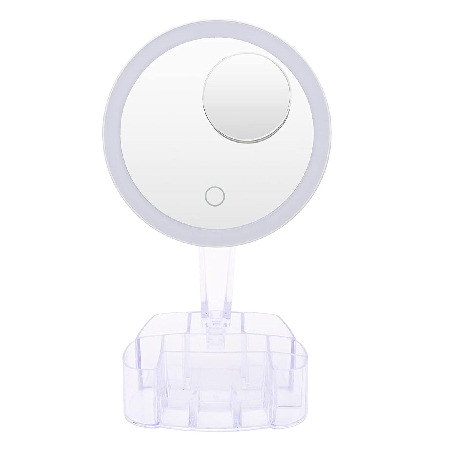 Makeup Mirrors Dimming Light Up Mirror 90° Rotation Powered by Battery