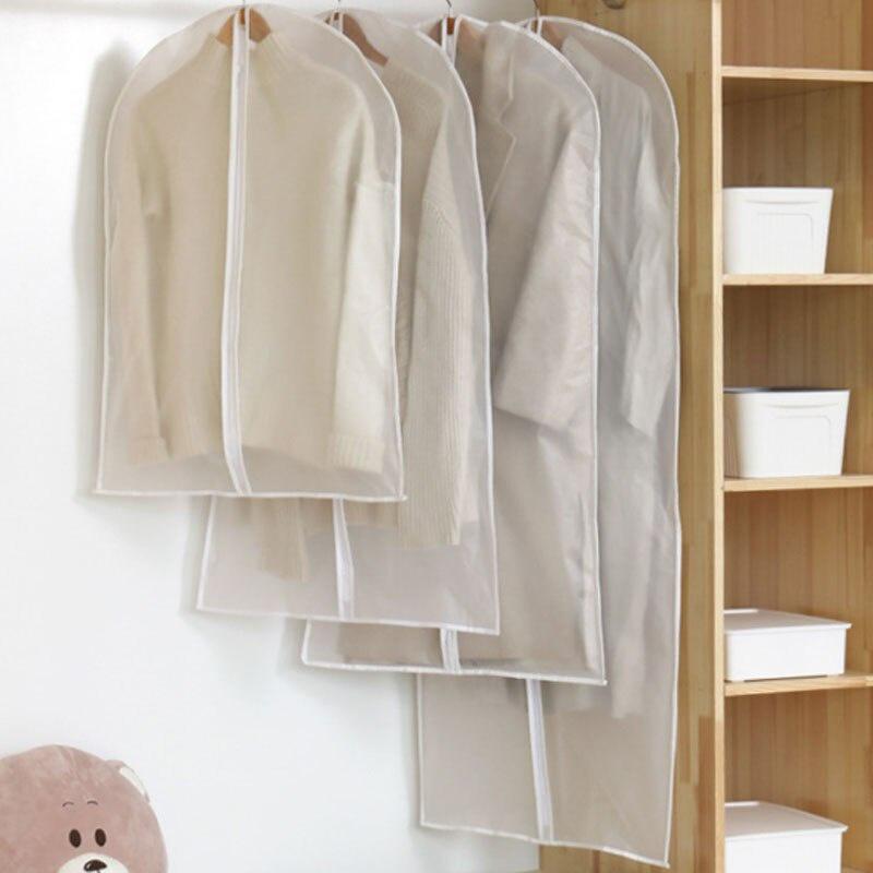 5PC/SET Clothing Covers Clear Suit Bag Moth Proof Garment Bags Breathable Zipper Dust Cover Storage Bags for Suit Dance Clothes