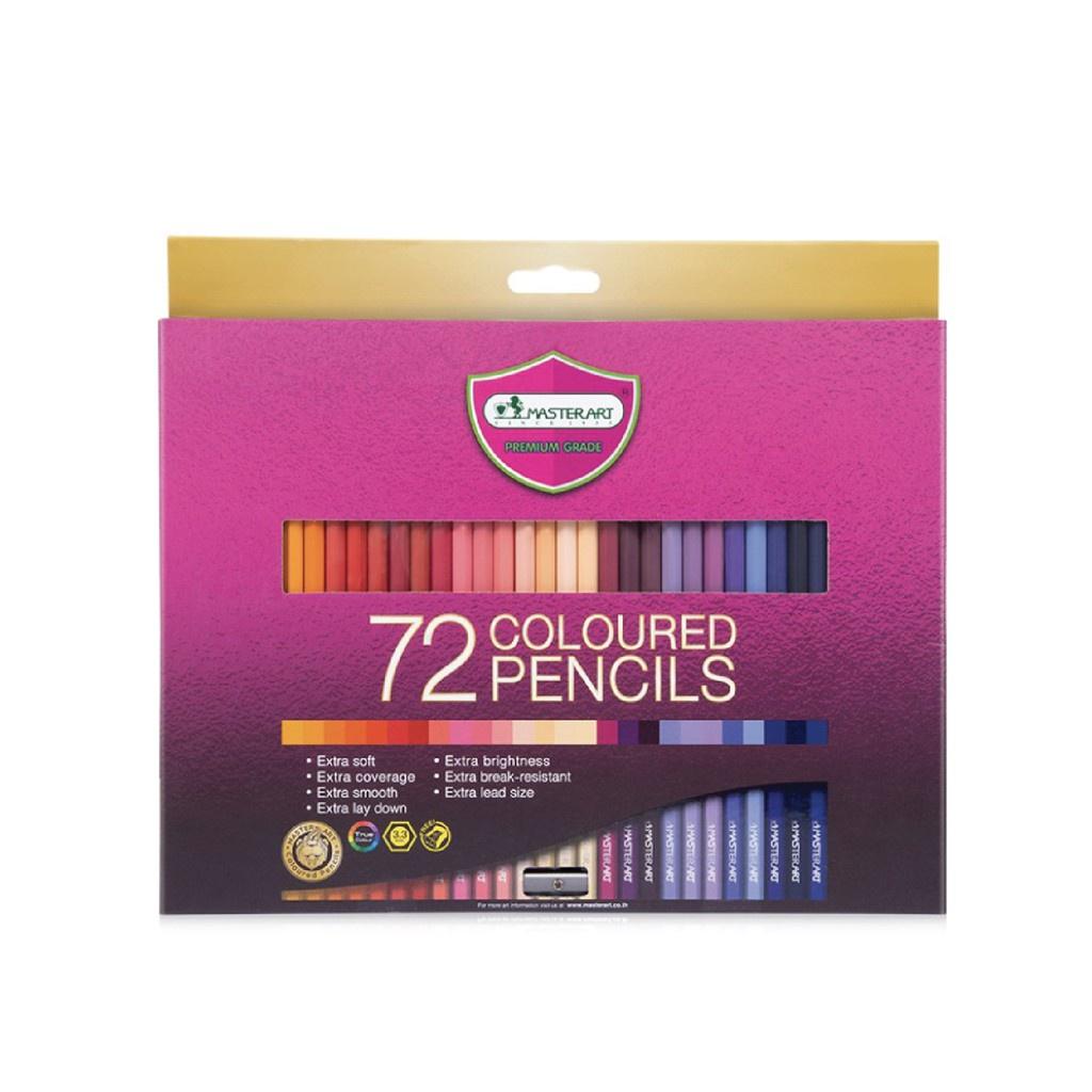 Bút chì màu 72 màu MasterArt Series cao cấp, bút chì màu 72 chi tiết tặng kèm chuốt chì cao cấp (Thái Lan)