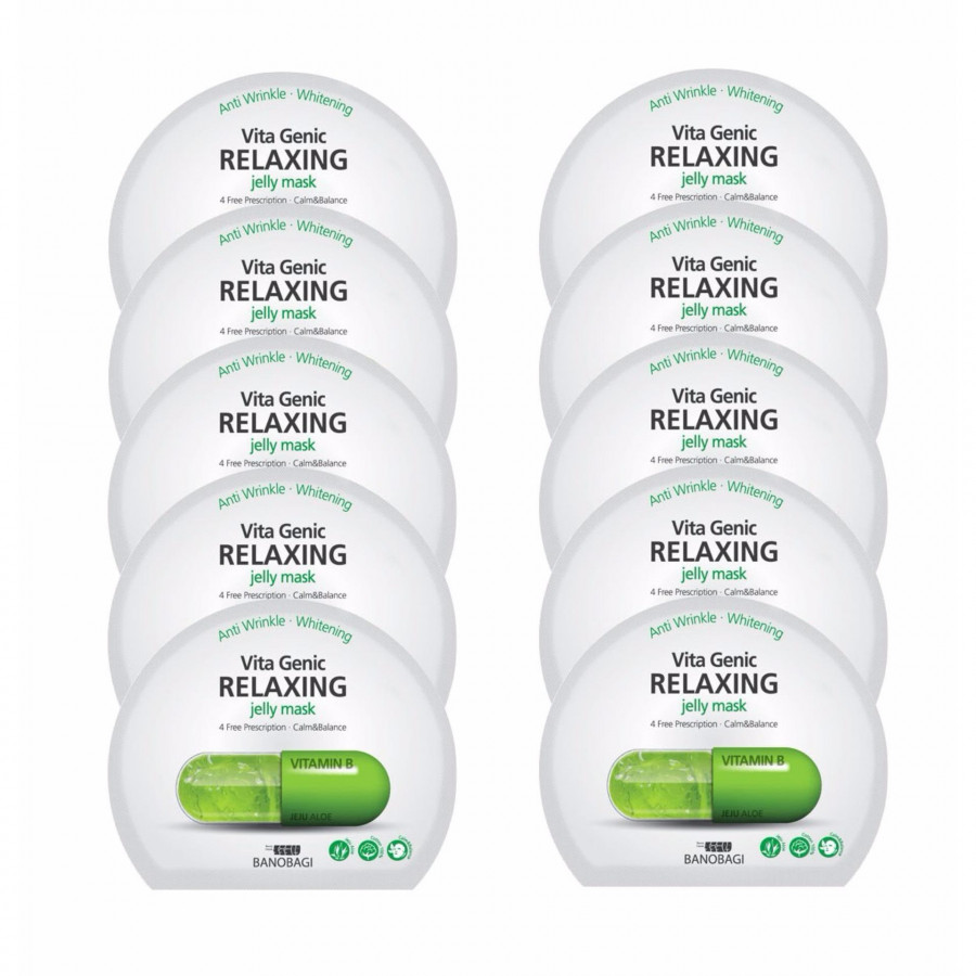 Bộ 10 Mặt Nạ Giấy Banobagi Vita Genic Relaxing Jelly Mask Vitamin B