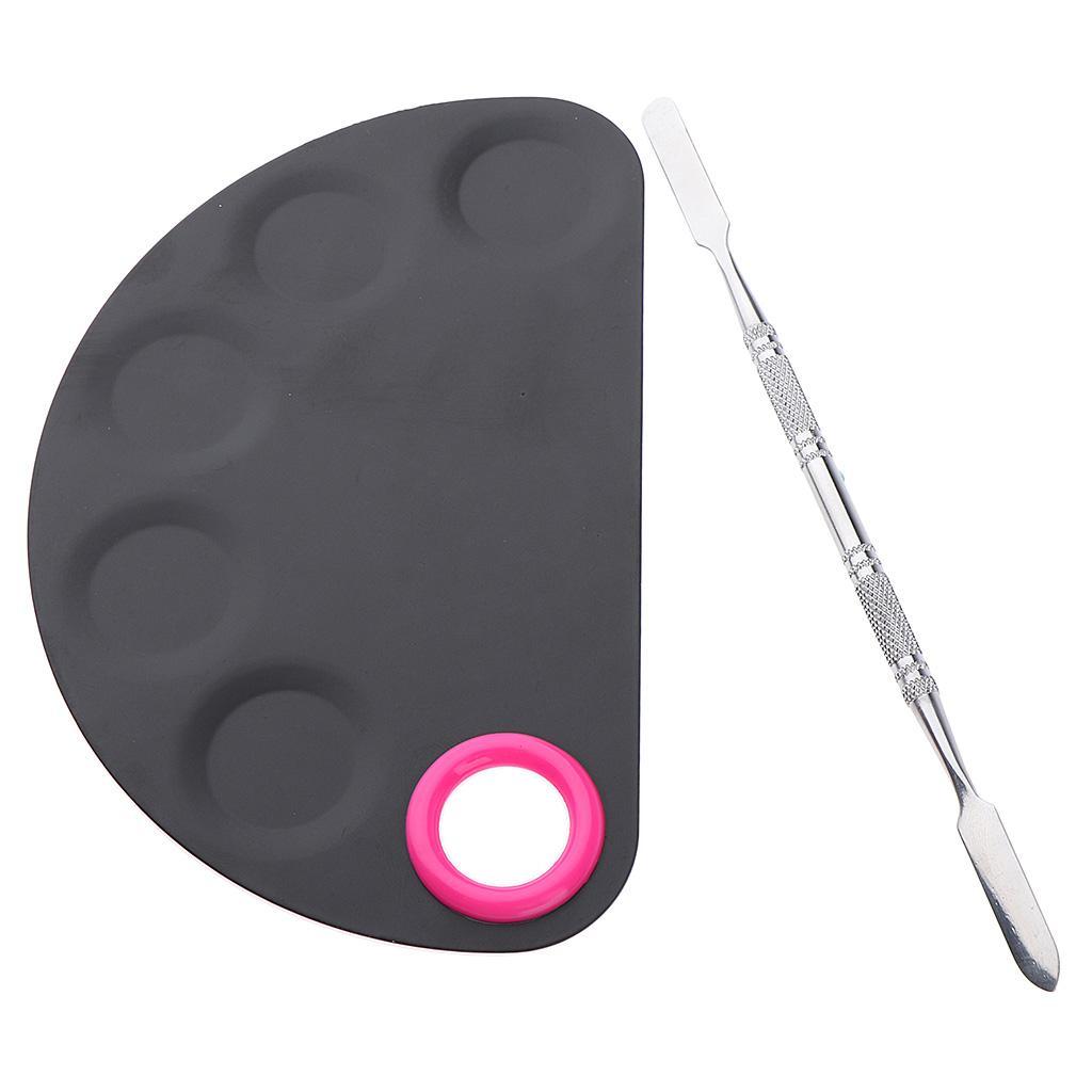 Pro Cosmetic Makeup Palette&Spatula Kit Portable Foundation Mixing DIY Tool