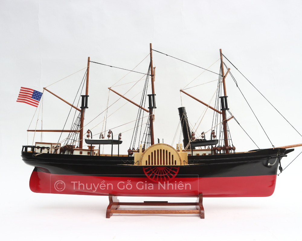 Mô Hình Thuyền Gỗ Phong Thủy Dạng Thuyền Cổ SS CALIFORNIA Chính Hãng Hàng Xuất Khẩu Chất Lượng Cao