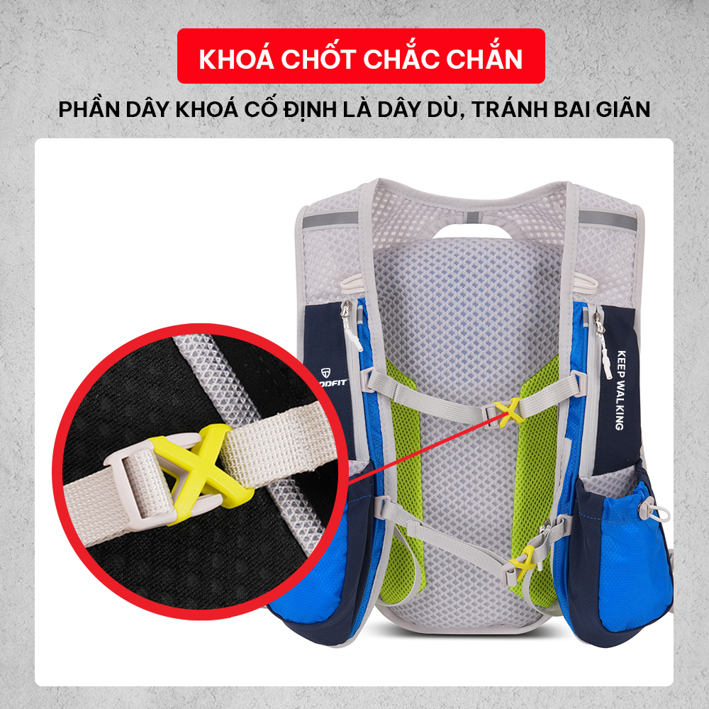 Vest nước, balo chạy bộ, đạp xe, leo núi dã ngoại thể thao Goodfit GF303RV