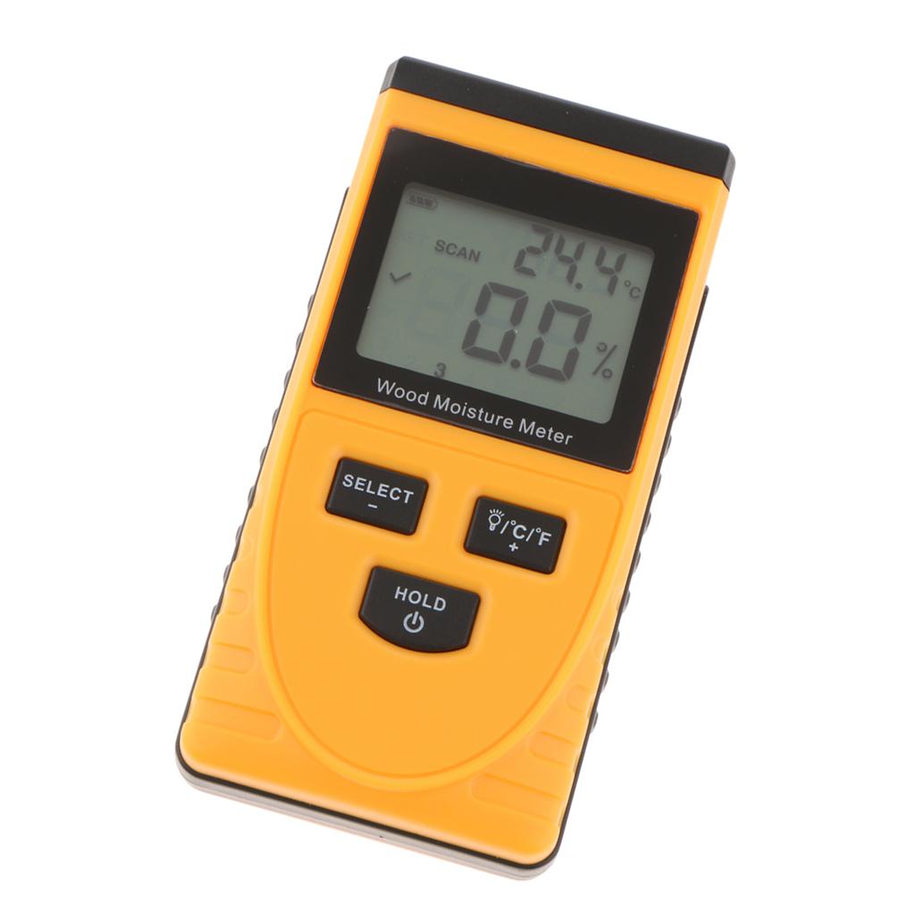 GM630 LCD Digital Wood Moisture Meter Humidity Meter Damp Detector Tester
