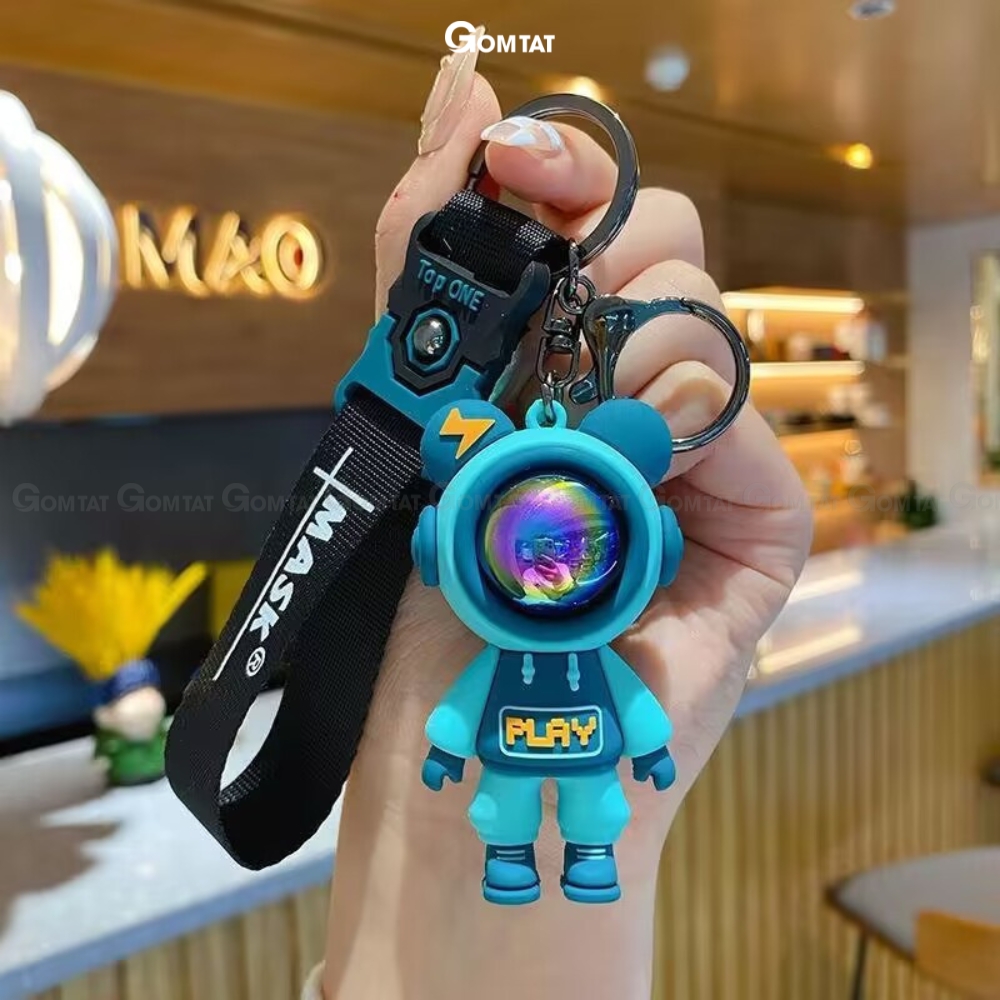 Móc khóa phi hành gia cute thời trang GOMTAT treo trên balo, túi xách siêu dễ thương - GAUPLAY-KEY-006