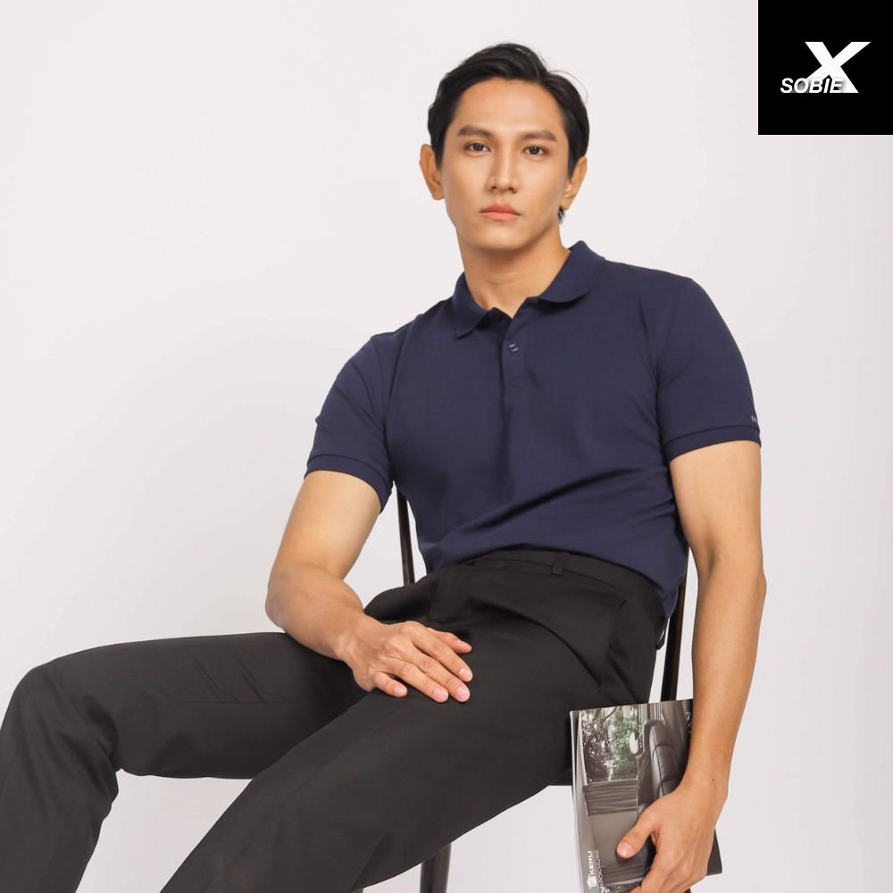 Áo Polo Nam Xanh Navy cổ bẻ vải Cotton bền màu, chuẩn form, sang trọng, lịch lãm - SOBIE