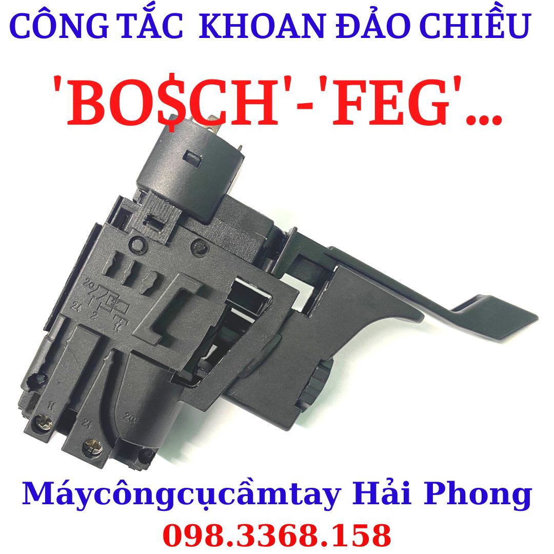 Công tắc máy Khoan có đảo chiều dùng cho 'BO.S.CH' , 'FEG' , 'DEAWATT'... 6 A -100V/250V - 50/60Hz