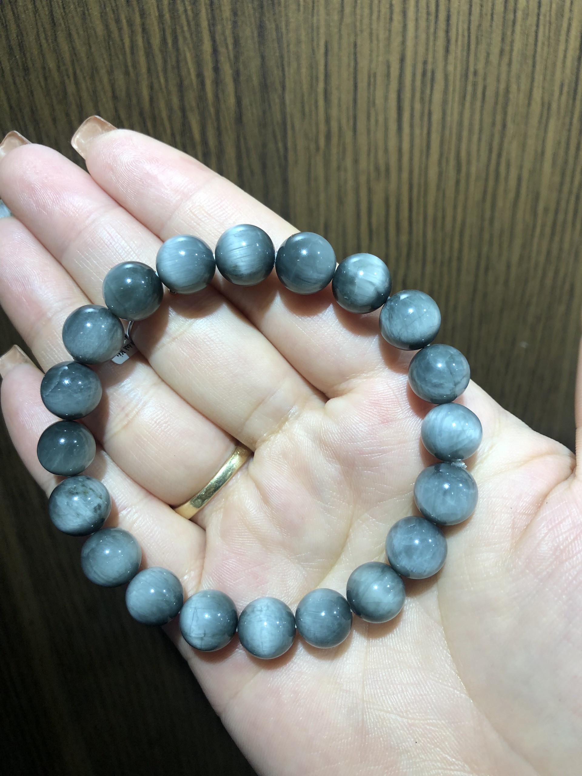 Vòng Đá Thạch Anh Mắt Chim Ưng Xám