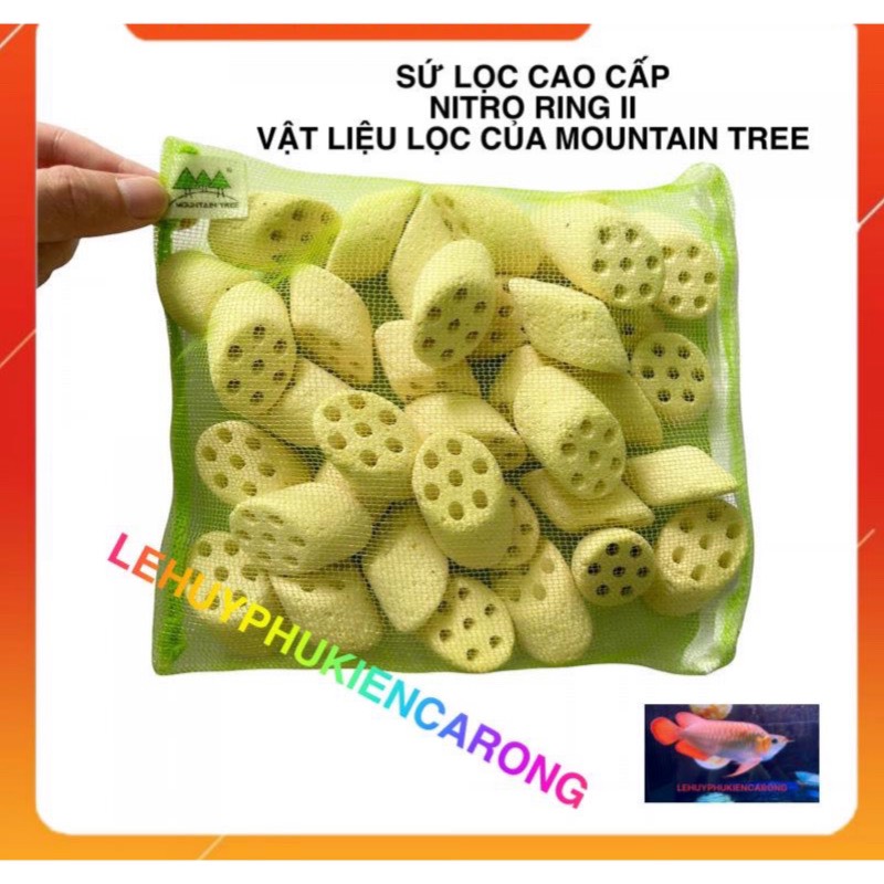 Sứ Lọc Bể Cá Nitro Ring II - Sứ Lọc Cao Cấp Của Mountain Tree Khử NH3/NO2 Và Các Kim Loại Nặng