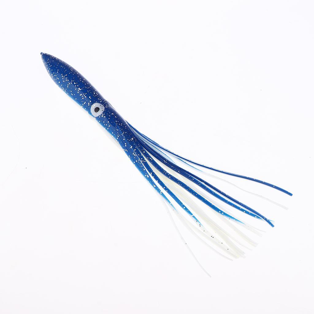 2Pcs Hollow Squid Skirts Soft Plastic Fishing Lures, Lifelike Octopus Bait