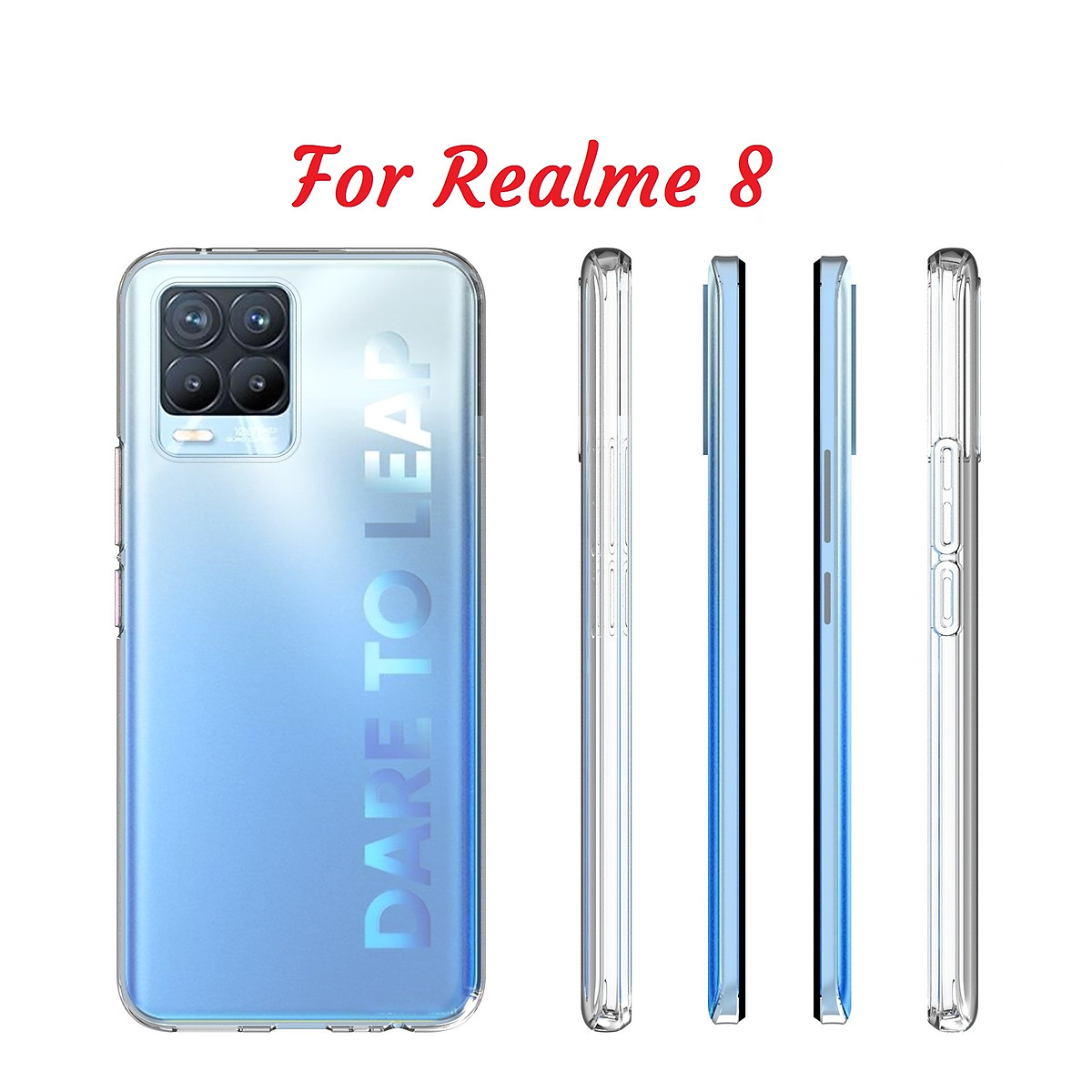 Ốp lưng dành cho Realme 8 silicon dẻo trong suốt loại A+