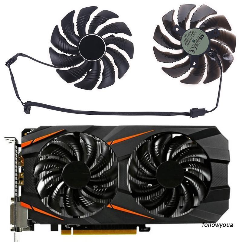 1 / 2 Quạt Tản Nhiệt 88mm T129215Su 4pin Cho Gigabyte Geforce Gtx1060 1650 1070 Gtx 1050ti Gtx 960 Rx570 Rx470S Thẻ Đồ Họa
