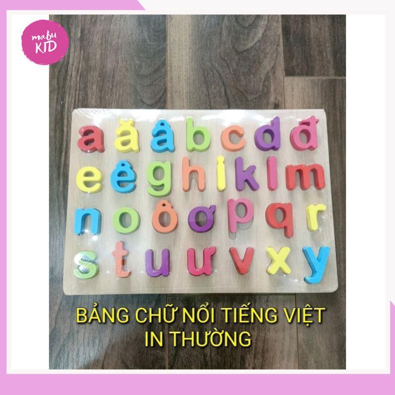 Bảng Chữ Cái Tiếng Việt Bằng Gỗ - Đồ Chơi Gỗ Thông Minh Cho Bé giúp bé Phát triển khả năng tư duy logic