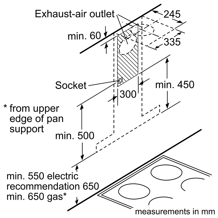 Máy hút mùi gắn tường Bosch HMH.DWB98JQ50B - Hàng chính hãng