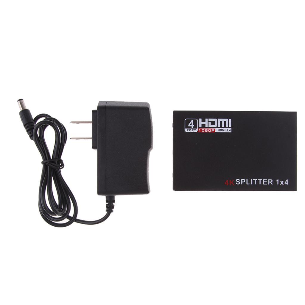 HDMI Splitter 1 x 4/1 In 4 Out Amplifier Switcher Box Support 4KX2K 3D