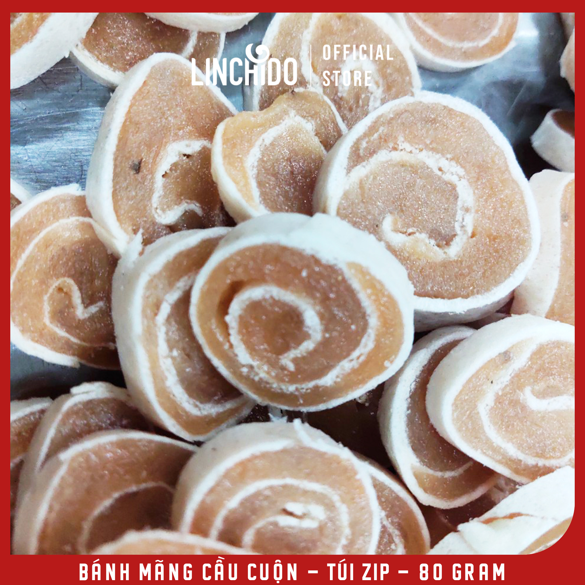 Bánh Mãng Cầu Cuộn - Đặc sản Đồng Tháp - Túi Zip 80 Gram