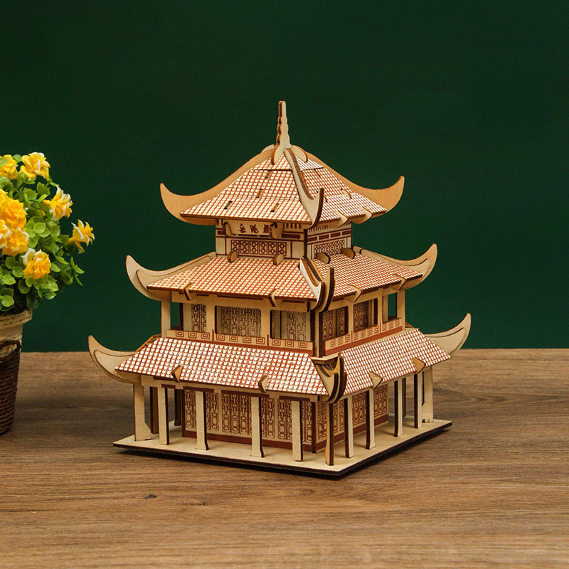 Đồ chơi lắp ráp gỗ 3D Mô hình Yueyang Tower HG-F008