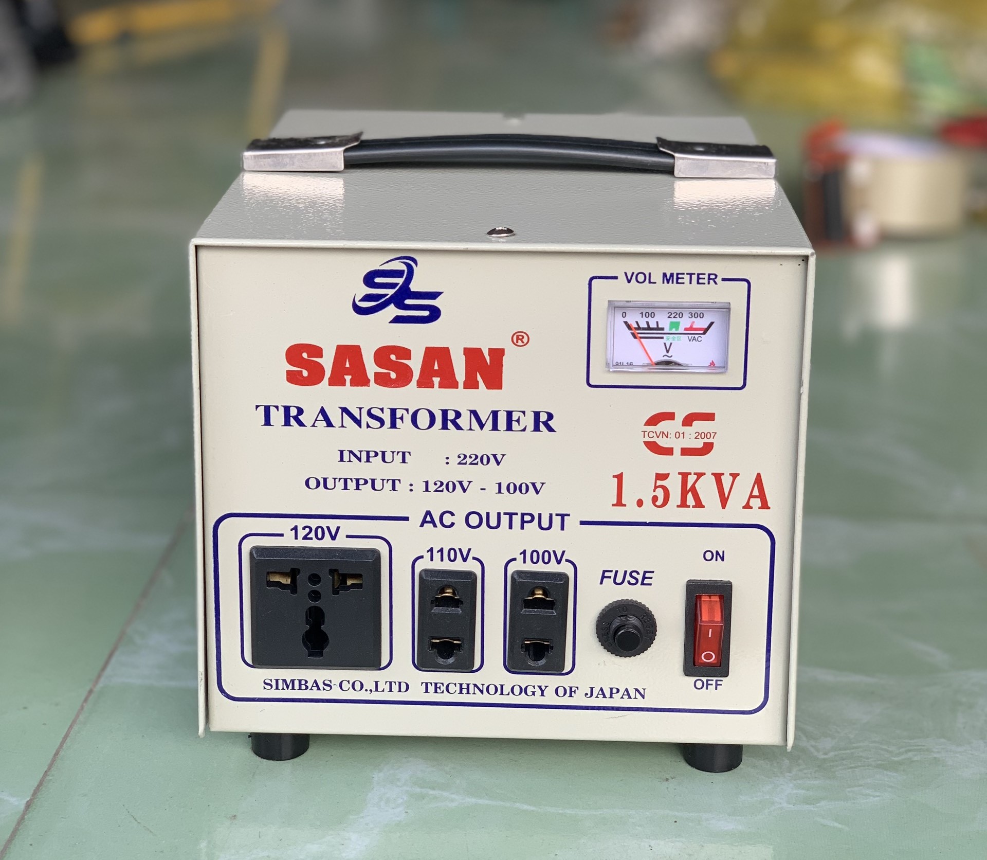 Biến áp, biến thế bộ đổi nguồn 1-1.5-2-3KVA 220v sang 110v - 100v dùng cho máy nội địa