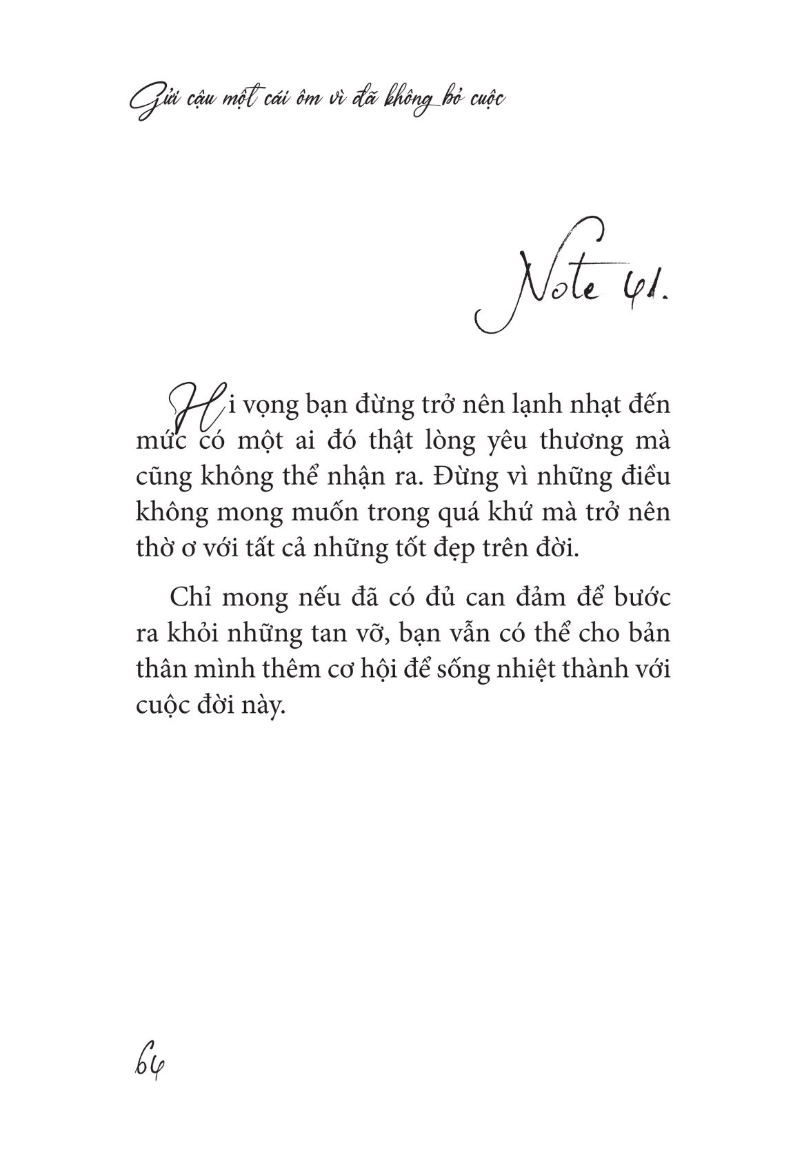 Gửi Cậu Một Cái Ôm Vì Đã Không Bỏ Cuộc